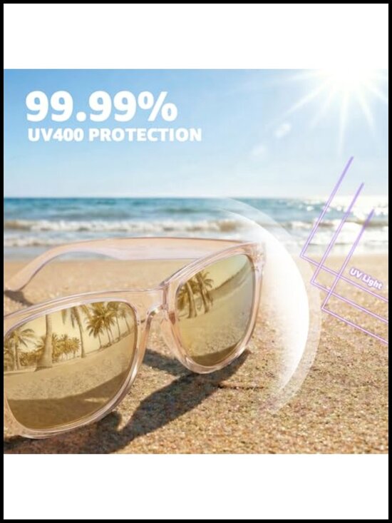 Polarized Sunglasses UV400 Protection Mirrored Lens Classic Frame Lightweight main image 5